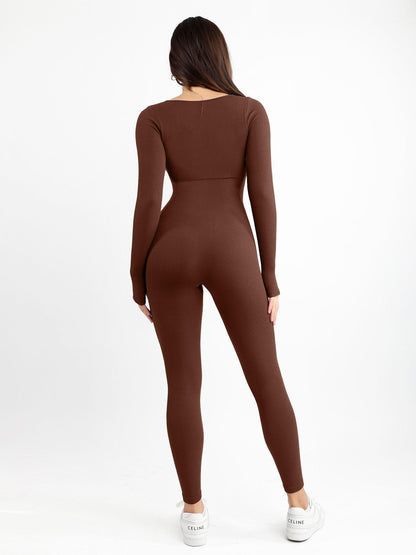 Levoire | Combinaison Femme Avec Manches Longues Sans Coutures Et Combinaison Fitness Sculptante