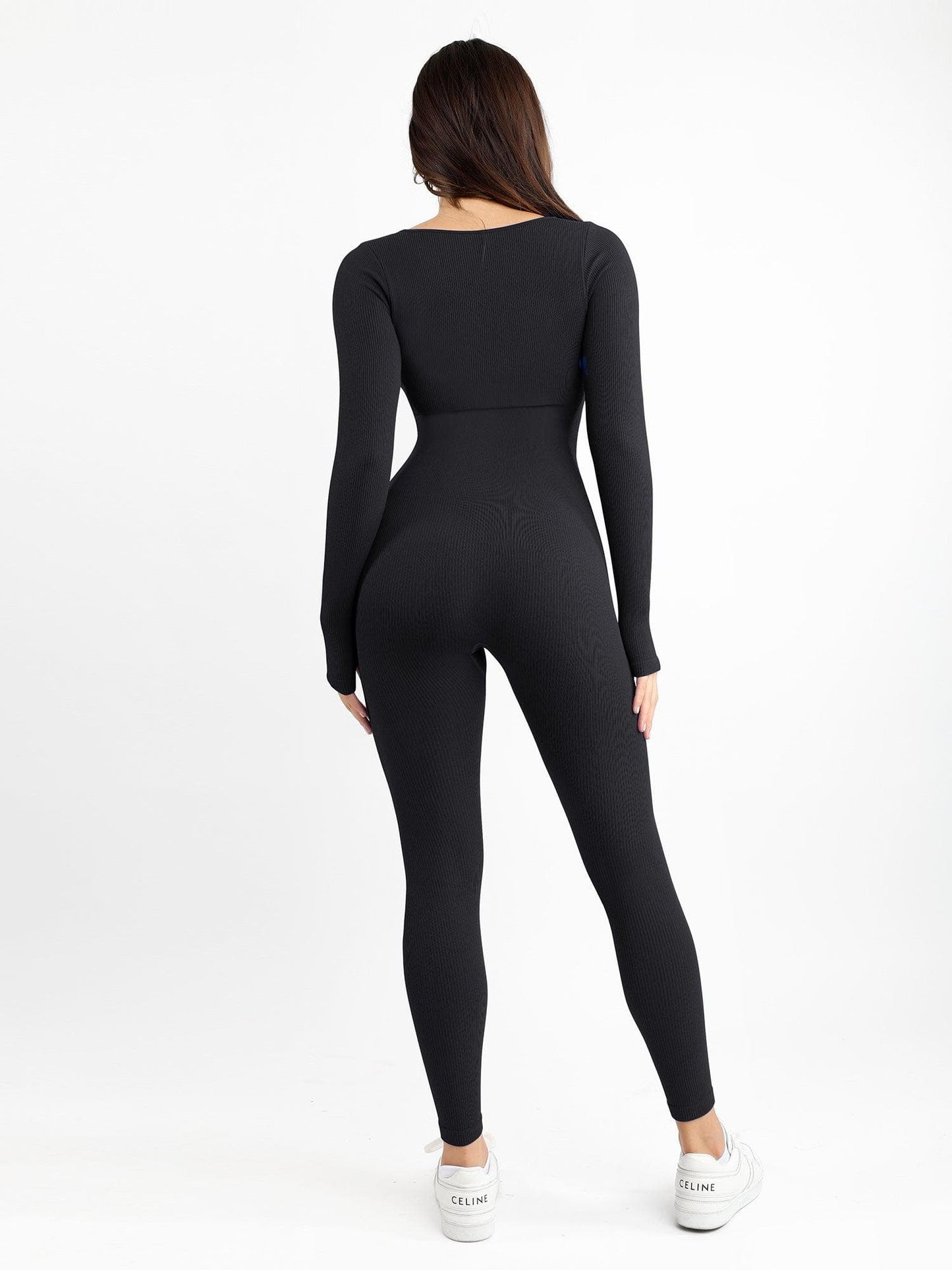 Levoire | Combinaison Femme Avec Manches Longues Sans Coutures Et Combinaison Fitness Sculptante