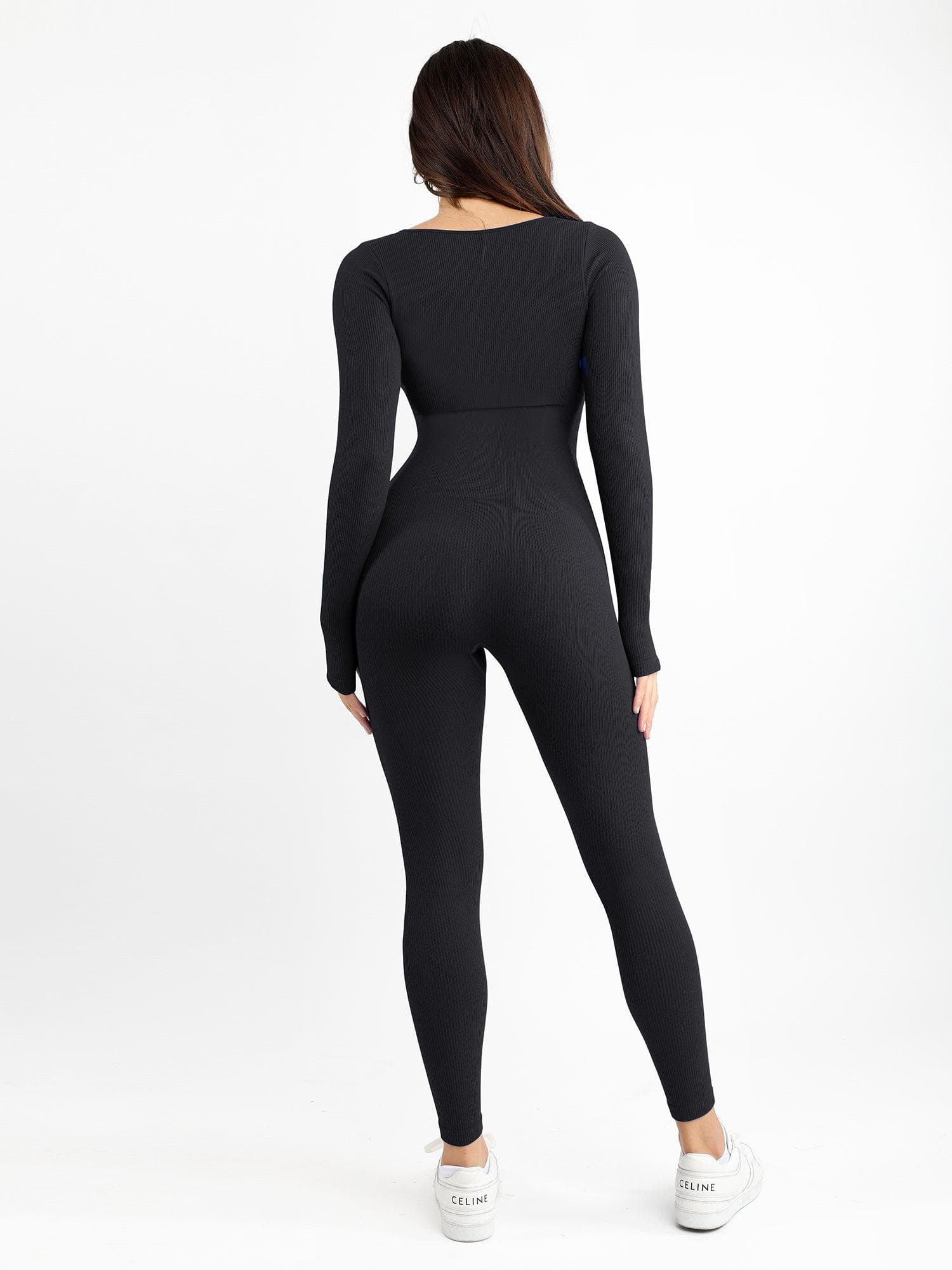 Levoire | Combinaison Femme Avec Manches Longues Sans Coutures Et Combinaison Fitness Sculptante