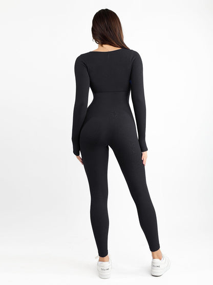 Levoire | Combinaison Femme Avec Manches Longues Sans Coutures Et Combinaison Fitness Sculptante