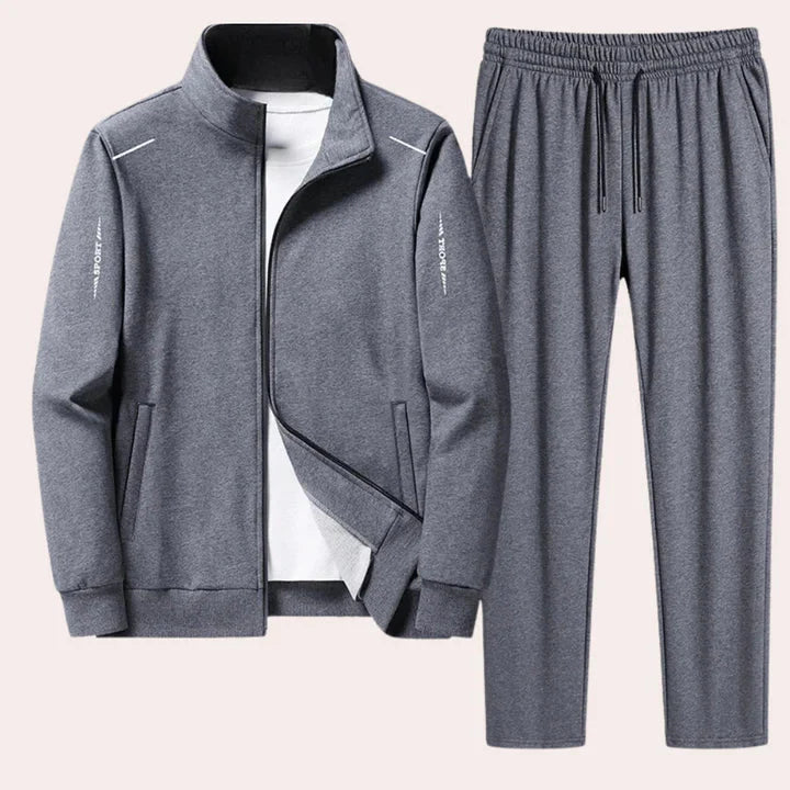 Levoire | Fermeture Éclair Ceinture Élastique Ensemble De Jogging Co Ord Pour Hommes Gris