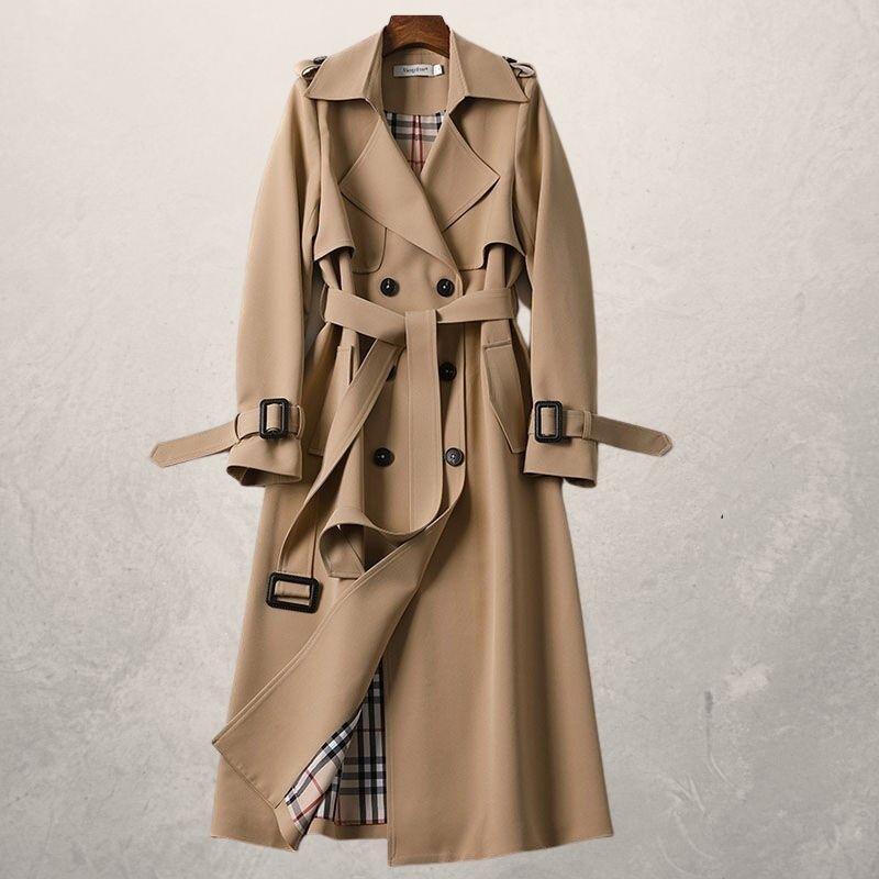 Levoire | Ceinture Long Manteau Femmes Kaki
