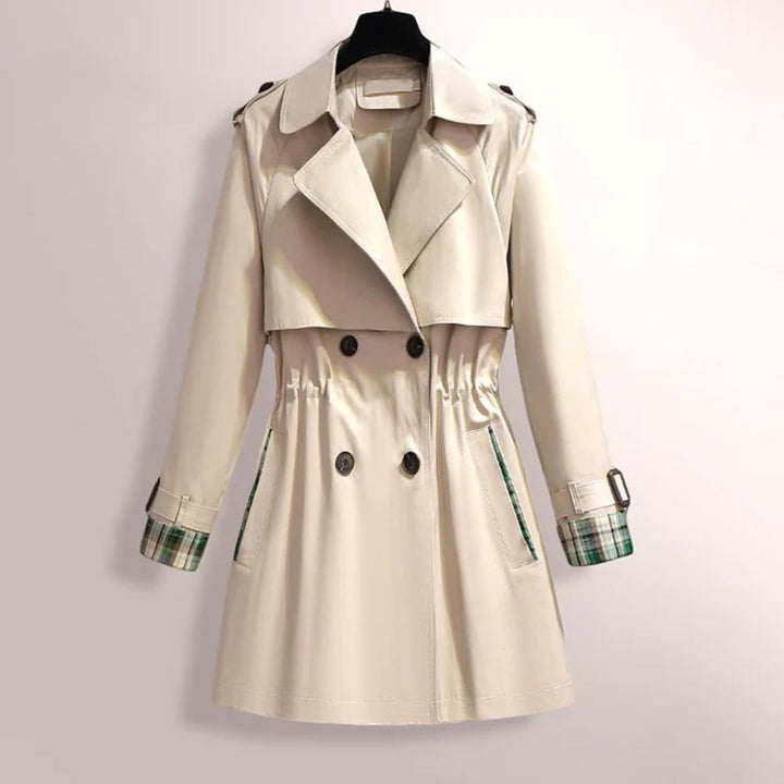 Levoire | V-Cou Mi-Long Manteau Pour Femmes Beige