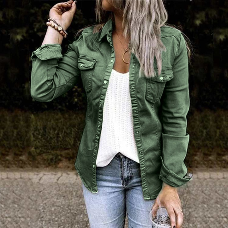 Levoire | Veste En Jean Unique Vert