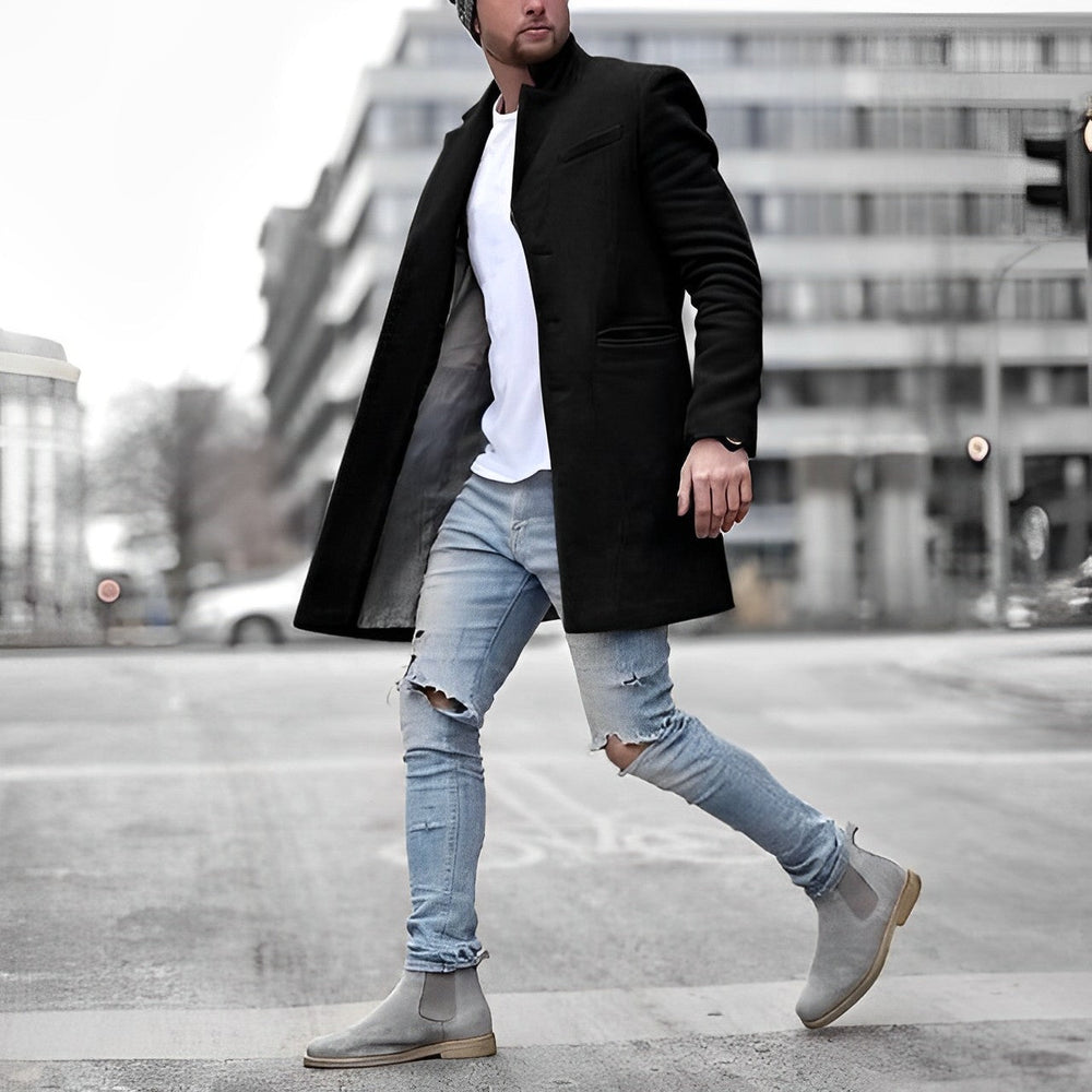 Levoire | Manteau De Cheminée Unique Pour Hommes Noir