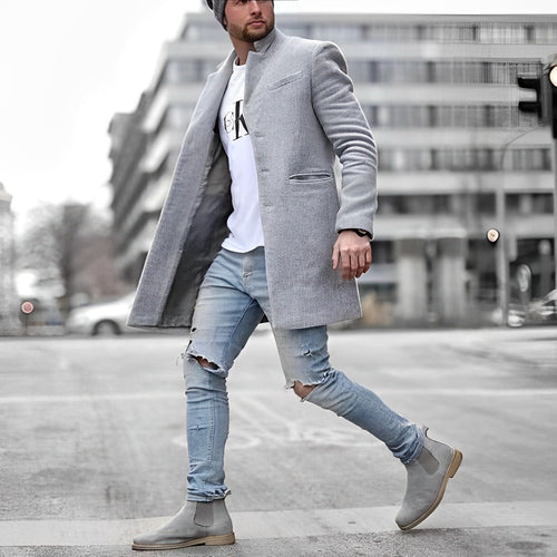Levoire | Manteau Long À Manches Longues Avec Boutons