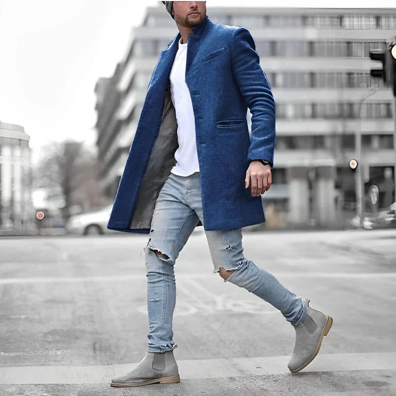 Levoire | Le Manteau Élégant Et Unique Bleu