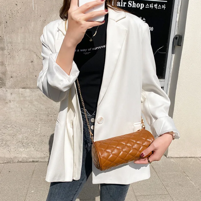 Levoire | Sac À Bandoulière Cylindrique Tendance Braun 9*9*20CM