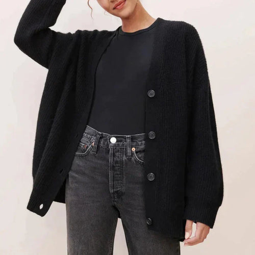 Levoire | Gilet Long En Laine Tendance Avec Boutons Pour Femmes