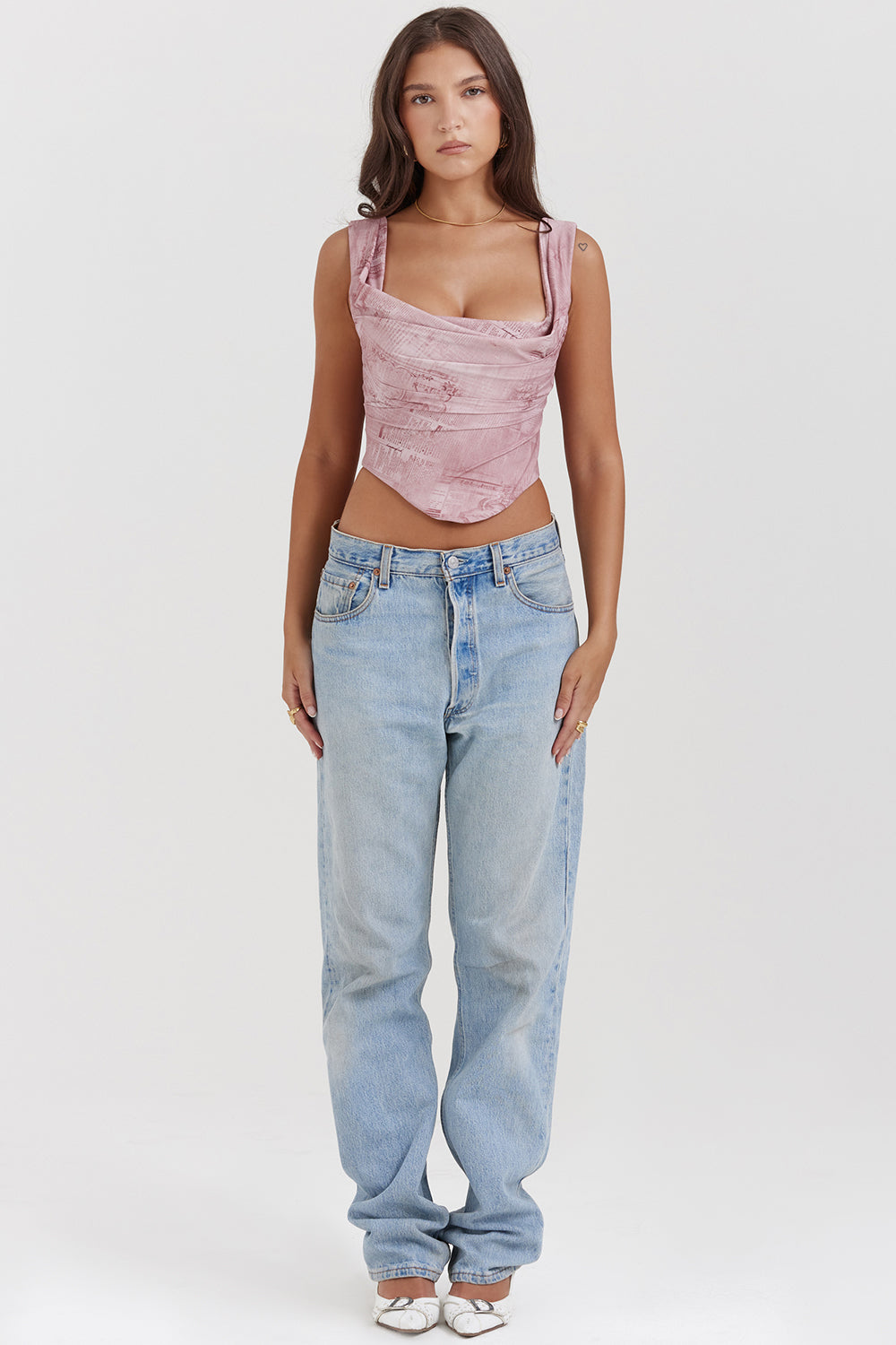 Levoire | Corset Trendy Rosa Avec Imprimé