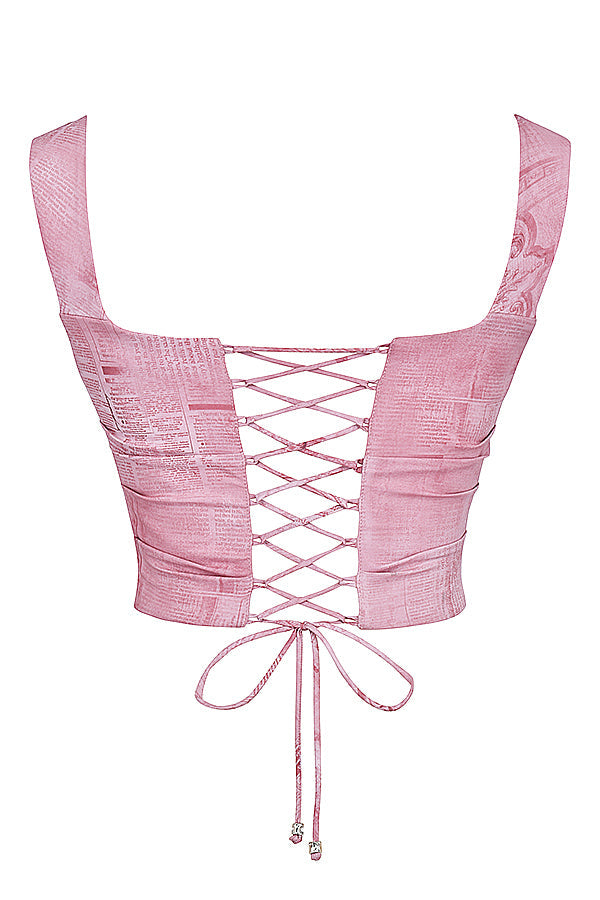 Levoire | Corset Trendy Rosa Avec Imprimé