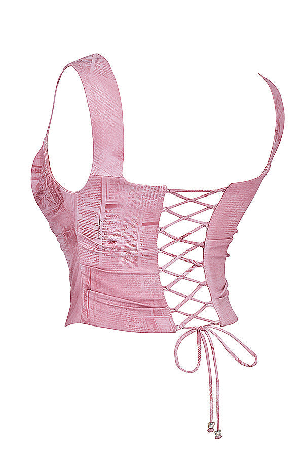 Levoire | Corset Trendy Rosa Avec Imprimé