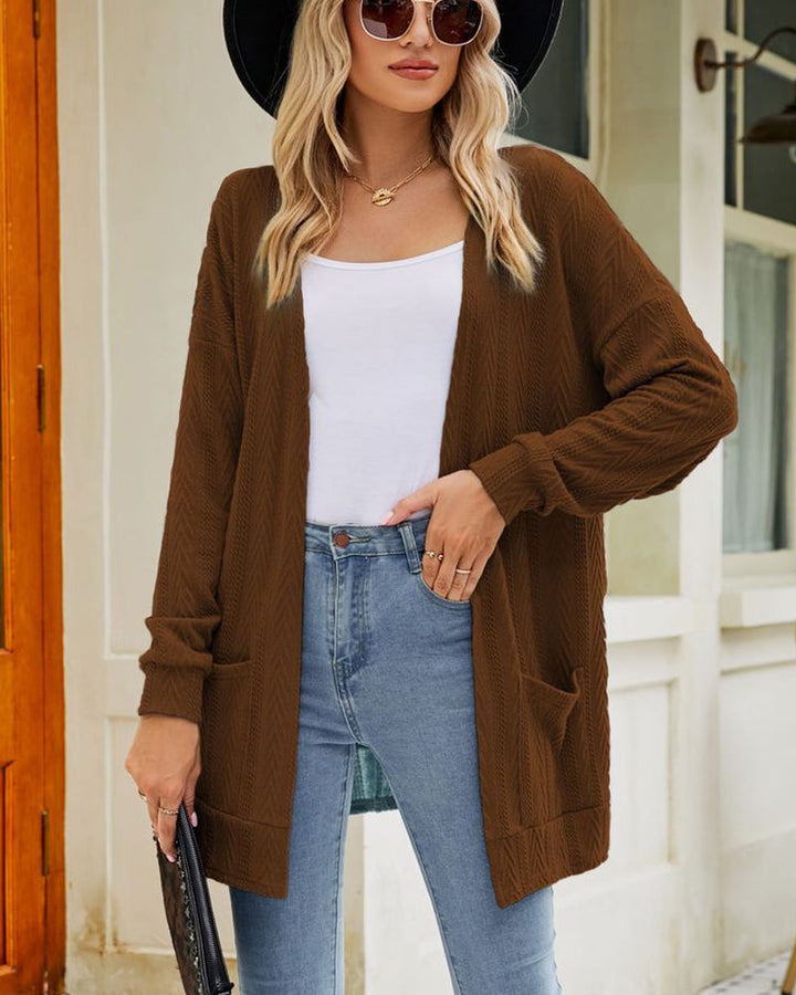 Levoire | Veste En Tricot Tendance Et Confortable Pour Femmes – Coupe Longue Braun