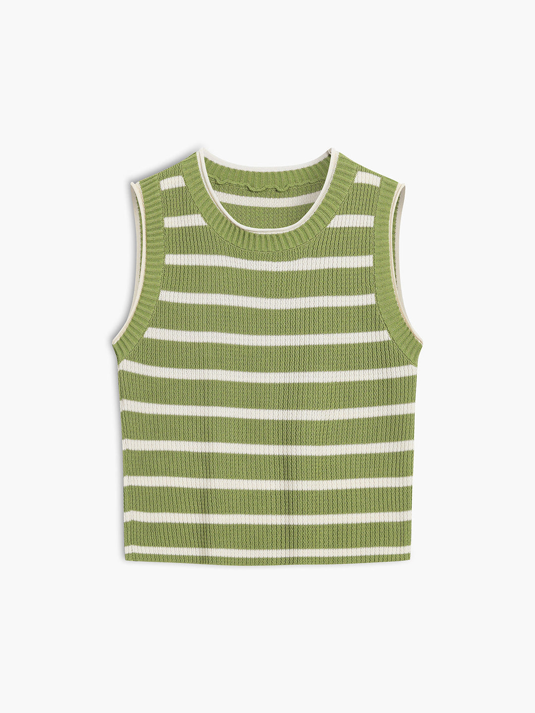 Levoire | Tricot Rayé À Épaules Dénudées Pour Dames Vert Une taille