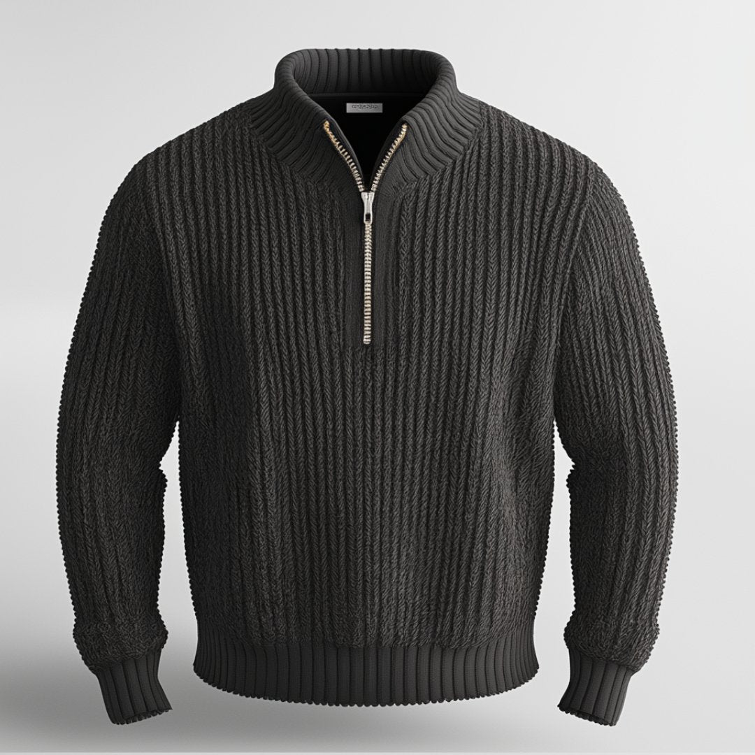 Levoire | Zip Demi Chaud Tricoté Avec Zip Demi Pour Hommes