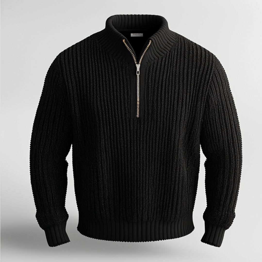 Levoire | Zip Demi Chaud Tricoté Avec Zip Demi Pour Hommes