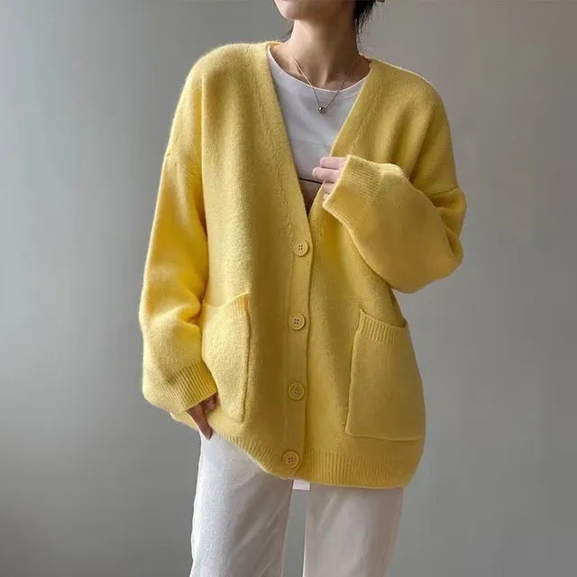 Levoire | Doux Gilet Pour Femmes Jaune Une taille