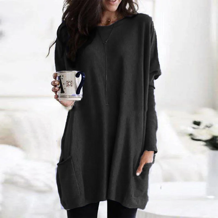 Levoire | Tops À Manches Longues Coupe Ample Pull Long Vêtements Pour Femmes Noir
