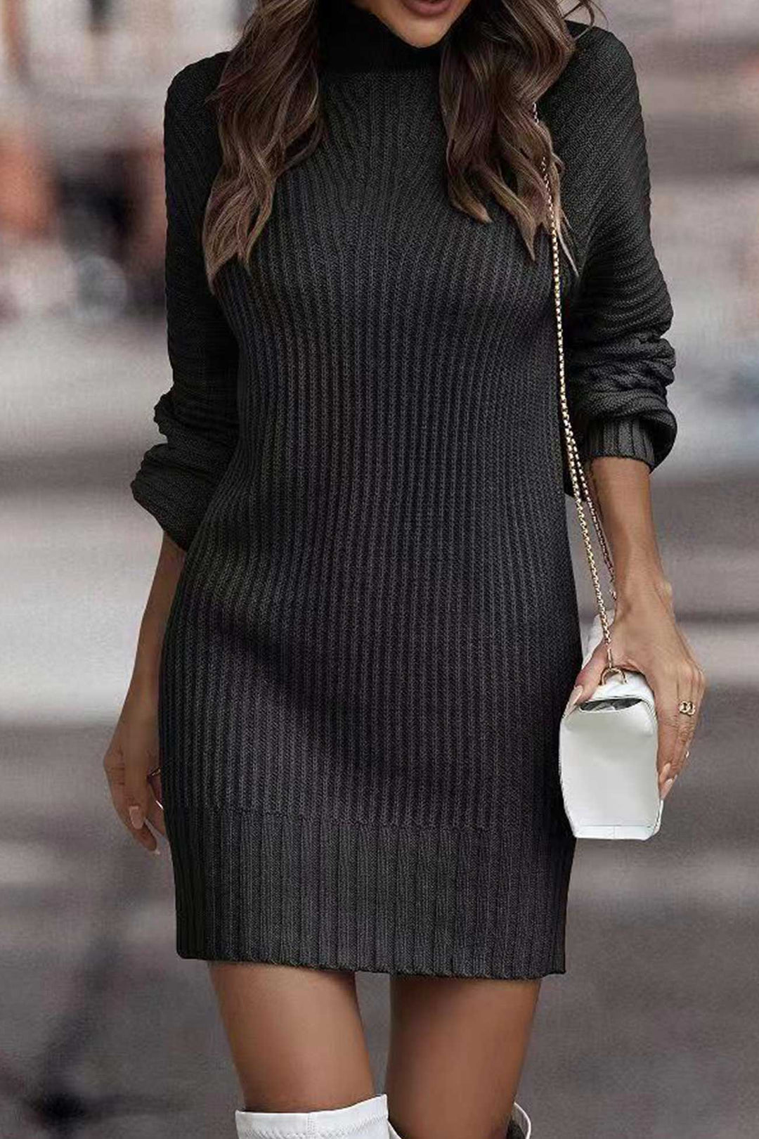 Levoire | Robe Sweat Pour Femmes Tendance Et Unie Noir