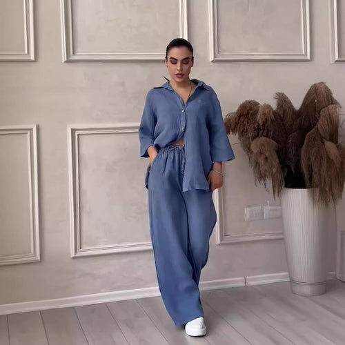 Levoire | Boutonné Pantalon Large Jambes Vêtements En Lin Vêtements Pour Femmes