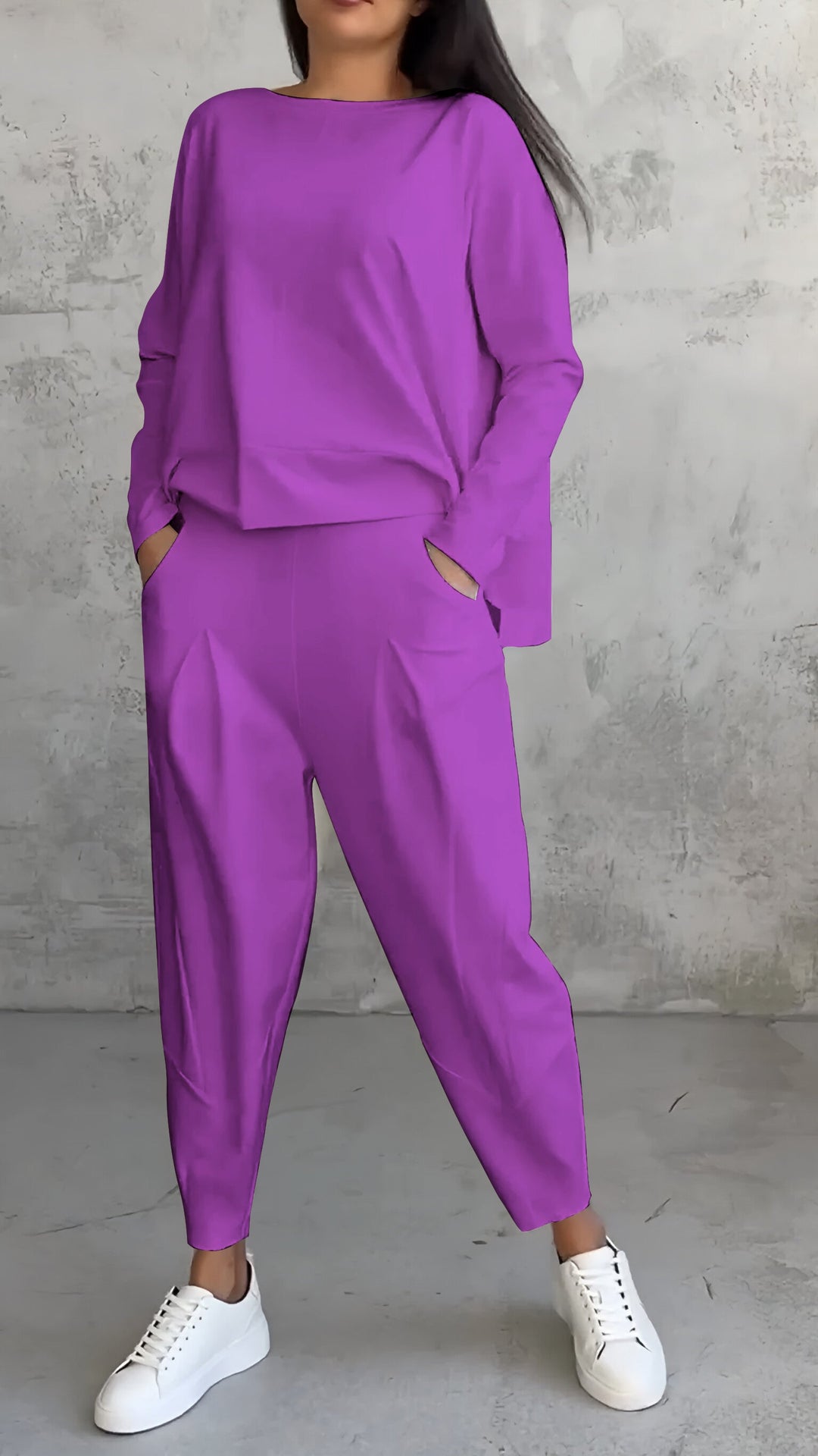 Levoire | Décontracté Femmes Avec Manches Longues Et Coupe Ample Lilas