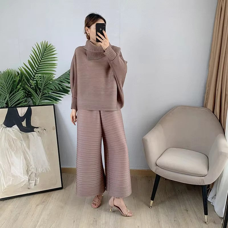 Levoire | Ensemble Femme Avec Manches Longues Et Pantalons Amples Khaki Une taille