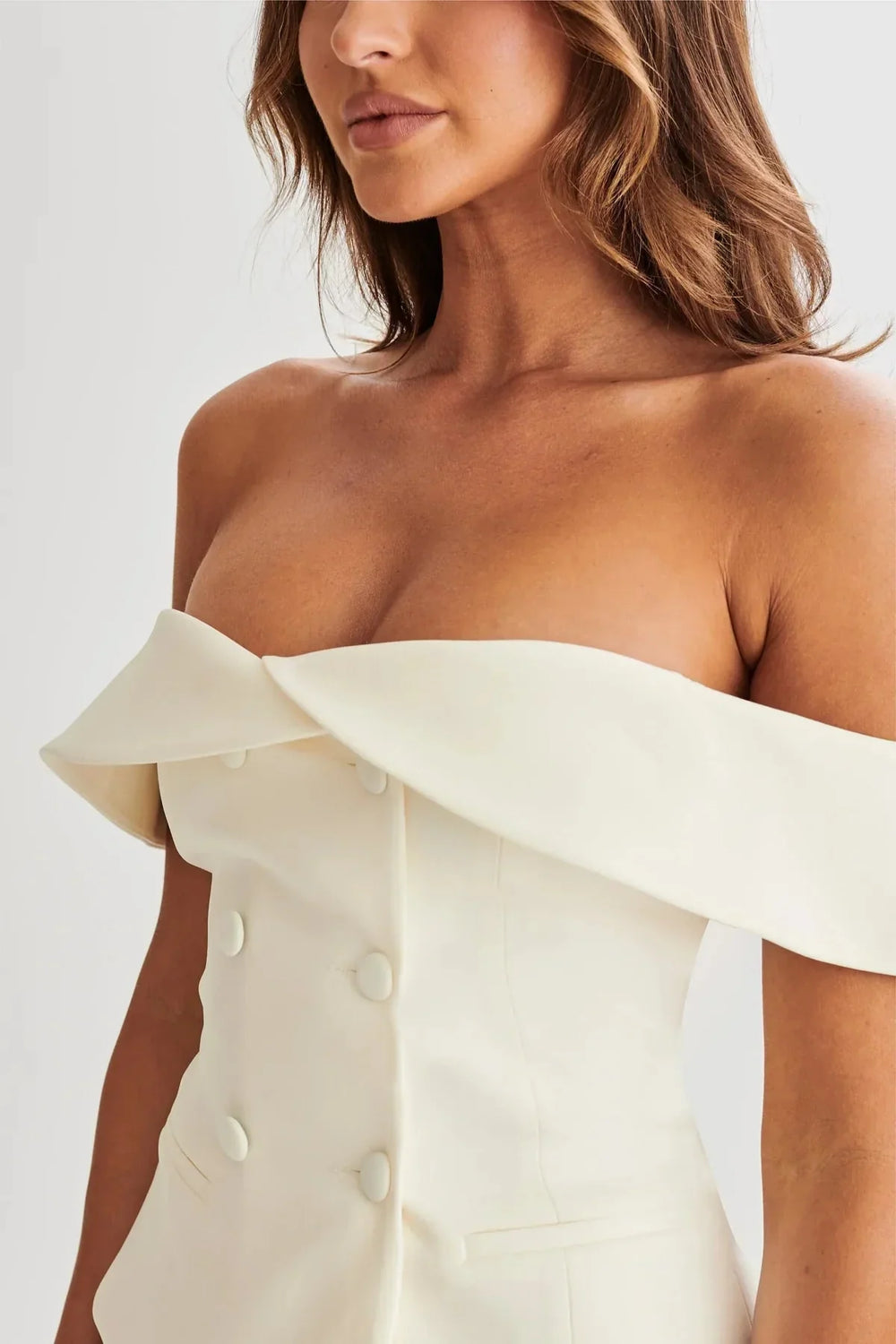 Levoire | Jupe Mini À Épaules Dénudées Et Top Vêtements Femmes