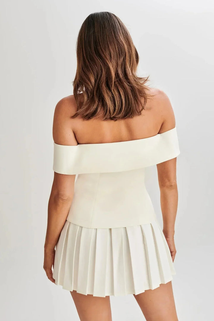 Levoire | Jupe Mini À Épaules Dénudées Et Top Vêtements Femmes