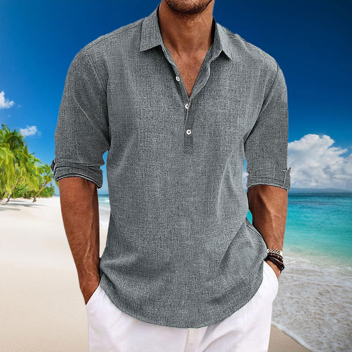 Levoire | Chemise Décontractée À Manches Longues Gris (Vente rapide)