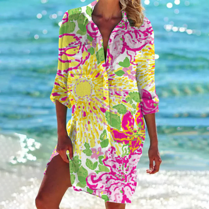 Levoire | Robe D'Été Féminine Légère Jaune