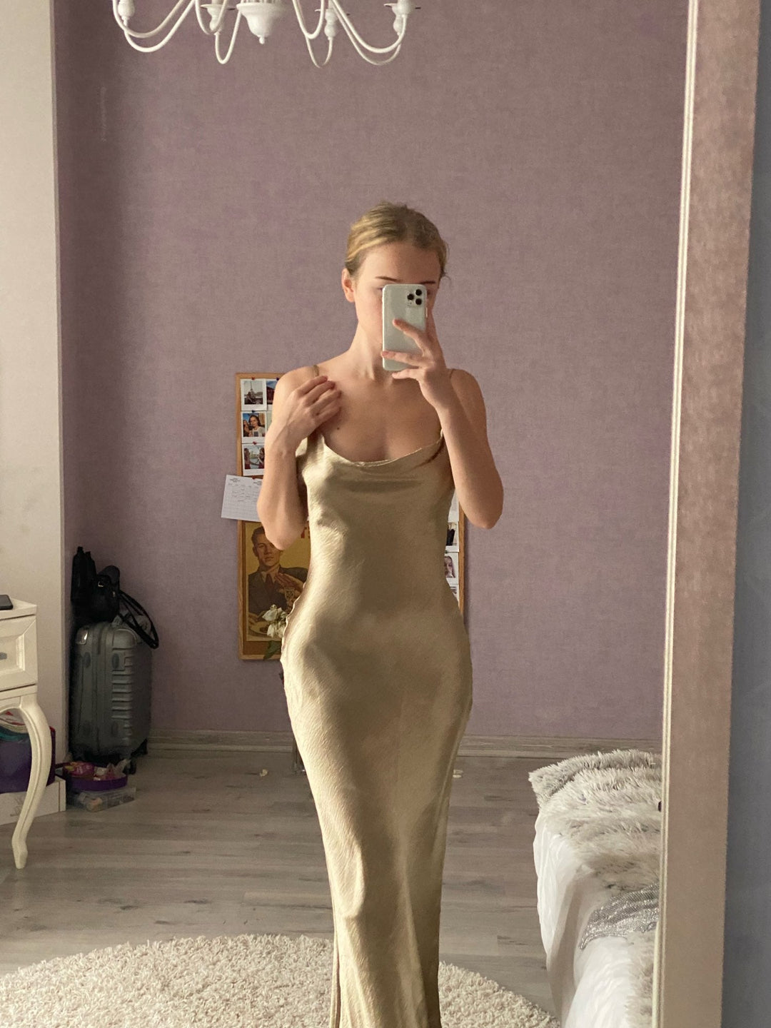 Levoire | Robe Longue Sans Dos À Bretelles Spaghetti En Satin