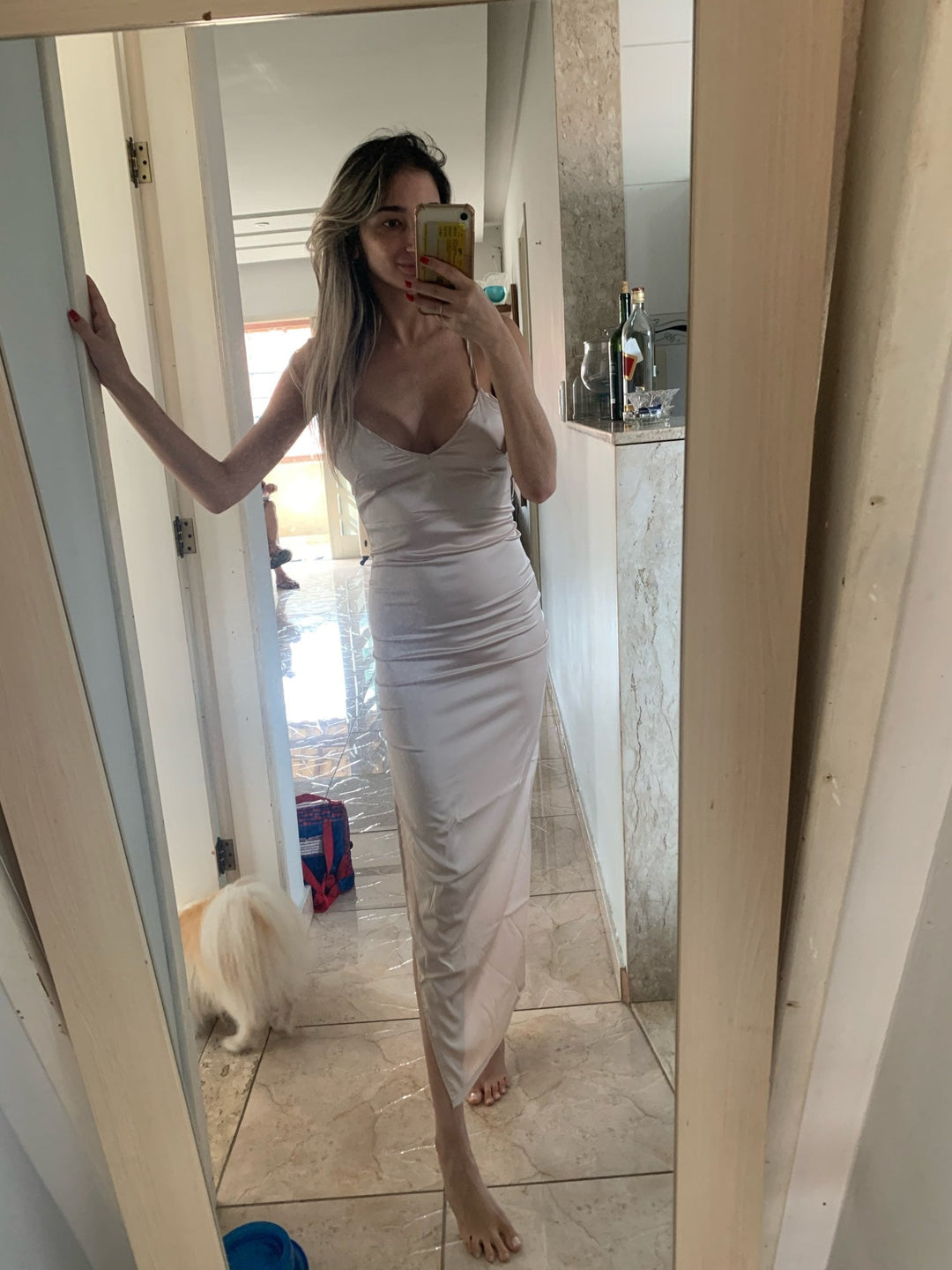 Levoire | Silke Spaghetti Halter Maxi Robes