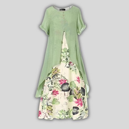 Levoire | Robe D'Automne Élégante À Coupe Classique Vert