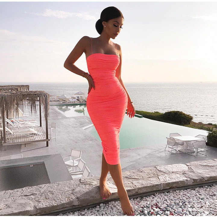 Levoire | Robes Midi À Épaules Ridéess