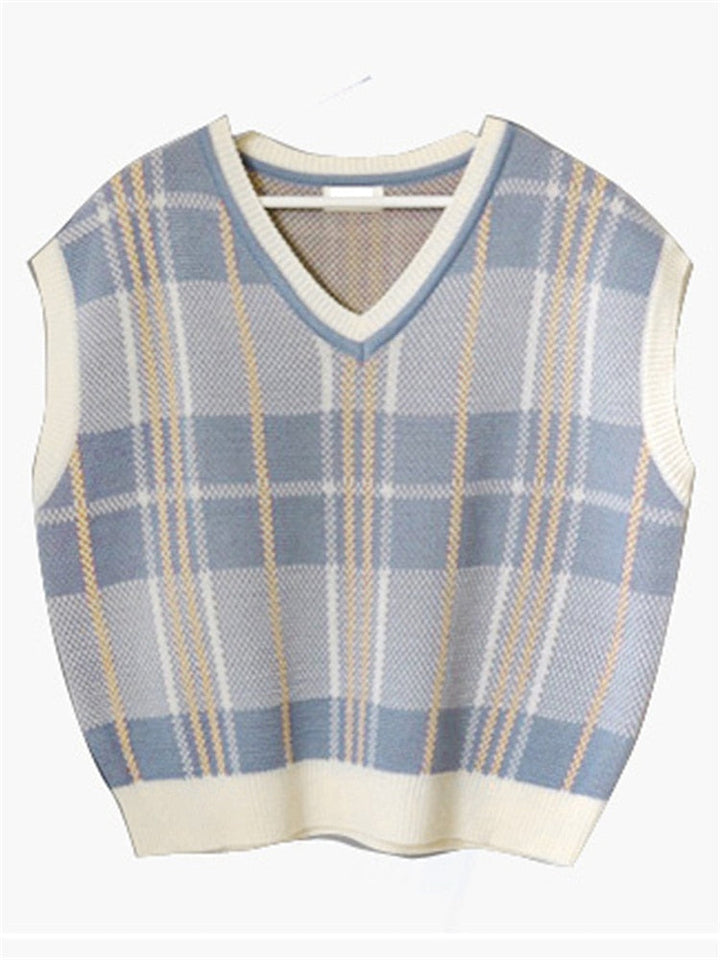 Levoire | Gilet Tricoté Pour Femmes Bleu Une taille