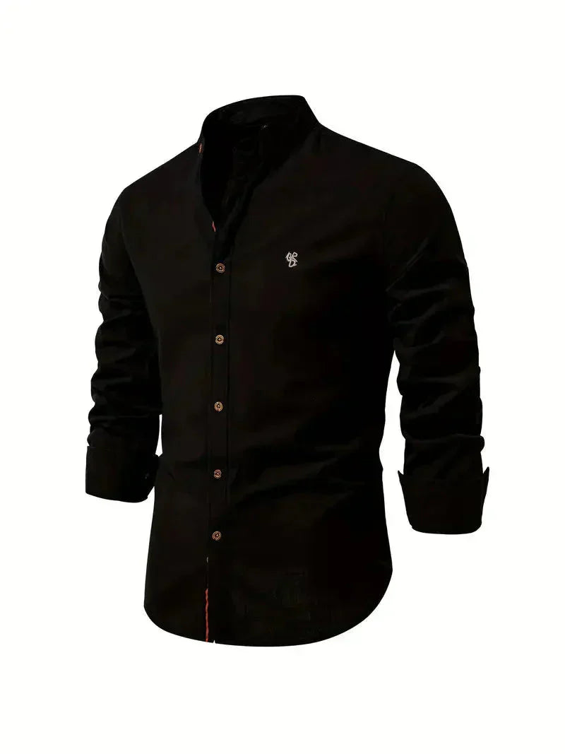 Levoire | Chemise De Loisirs En Mélange De Coton Pour Hommes Noir