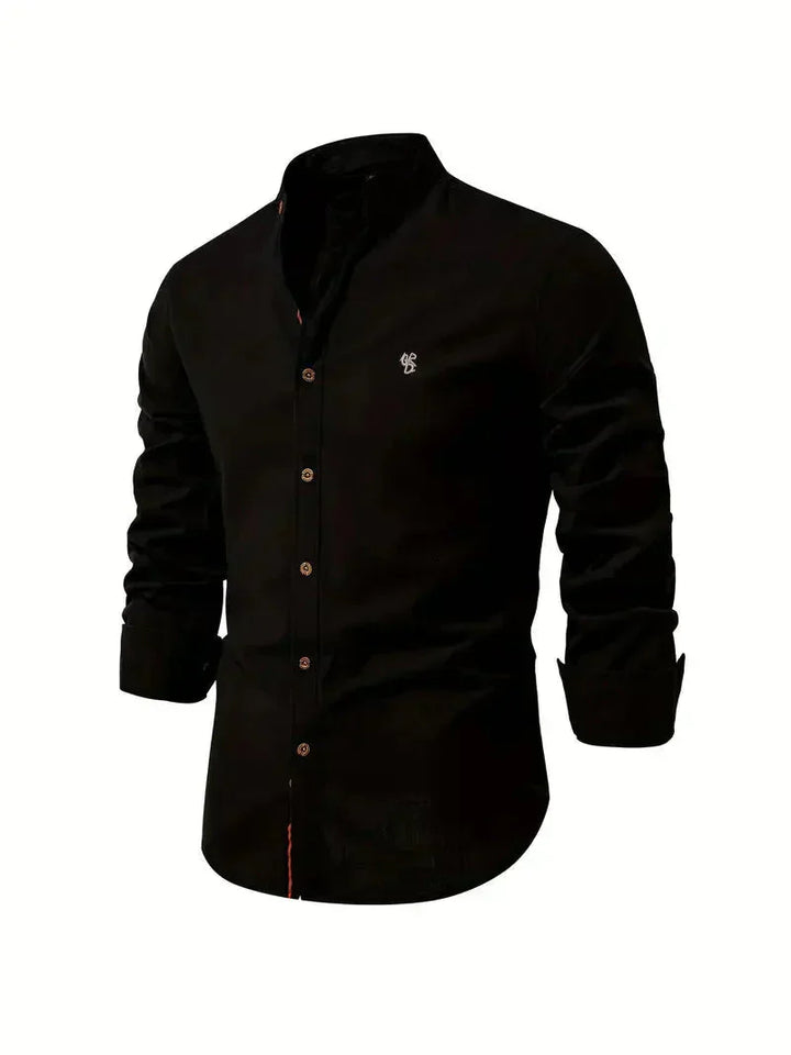 Levoire | Chemise De Loisirs En Mélange De Coton Pour Hommes Noir