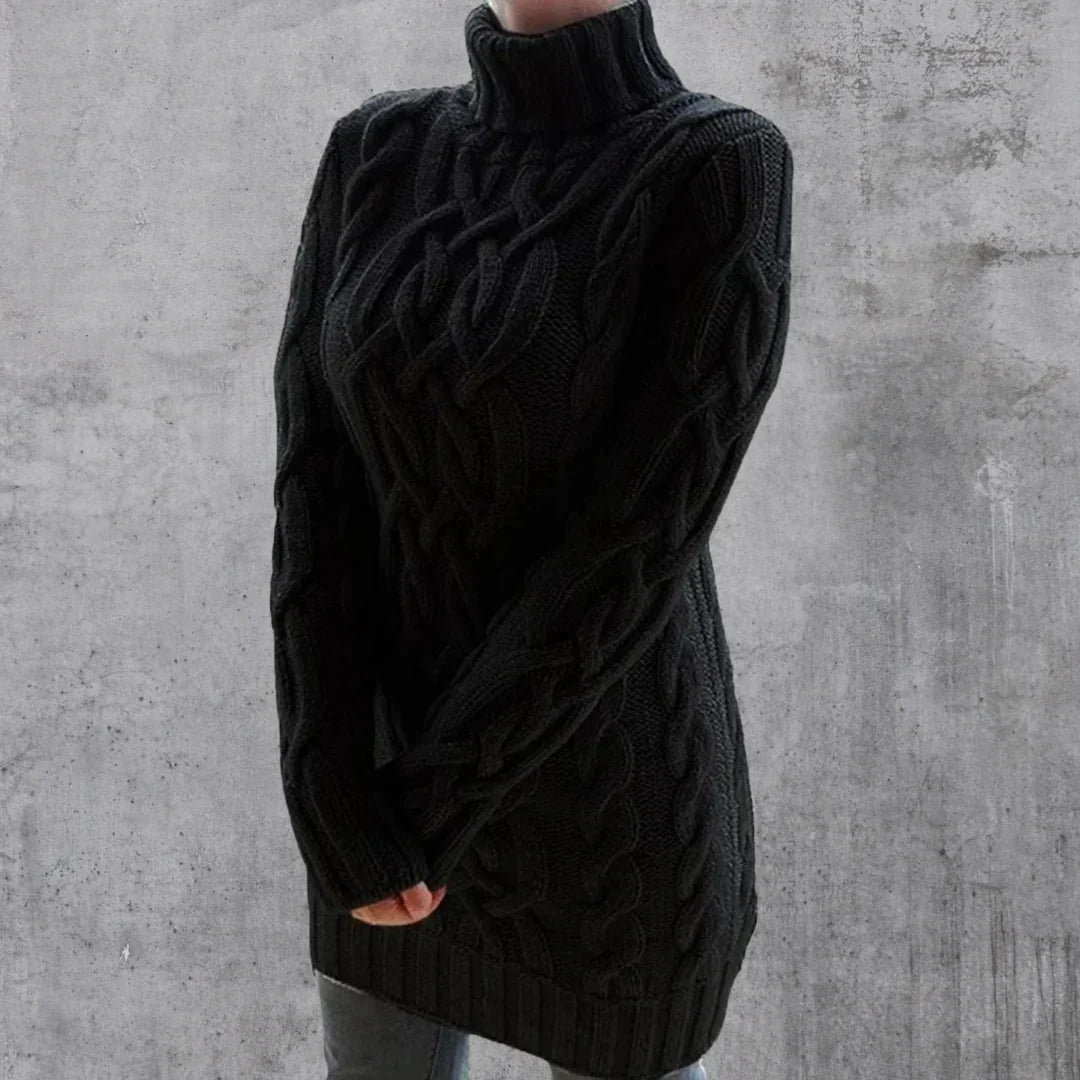 Levoire | Pull long élégant pour femmes Noir