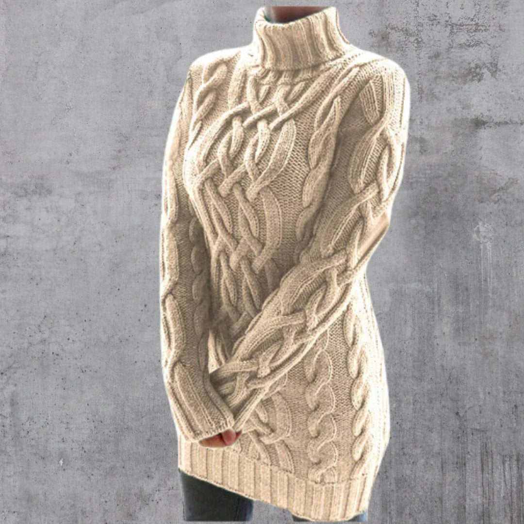 Levoire | Pull long élégant pour femmes Khaki