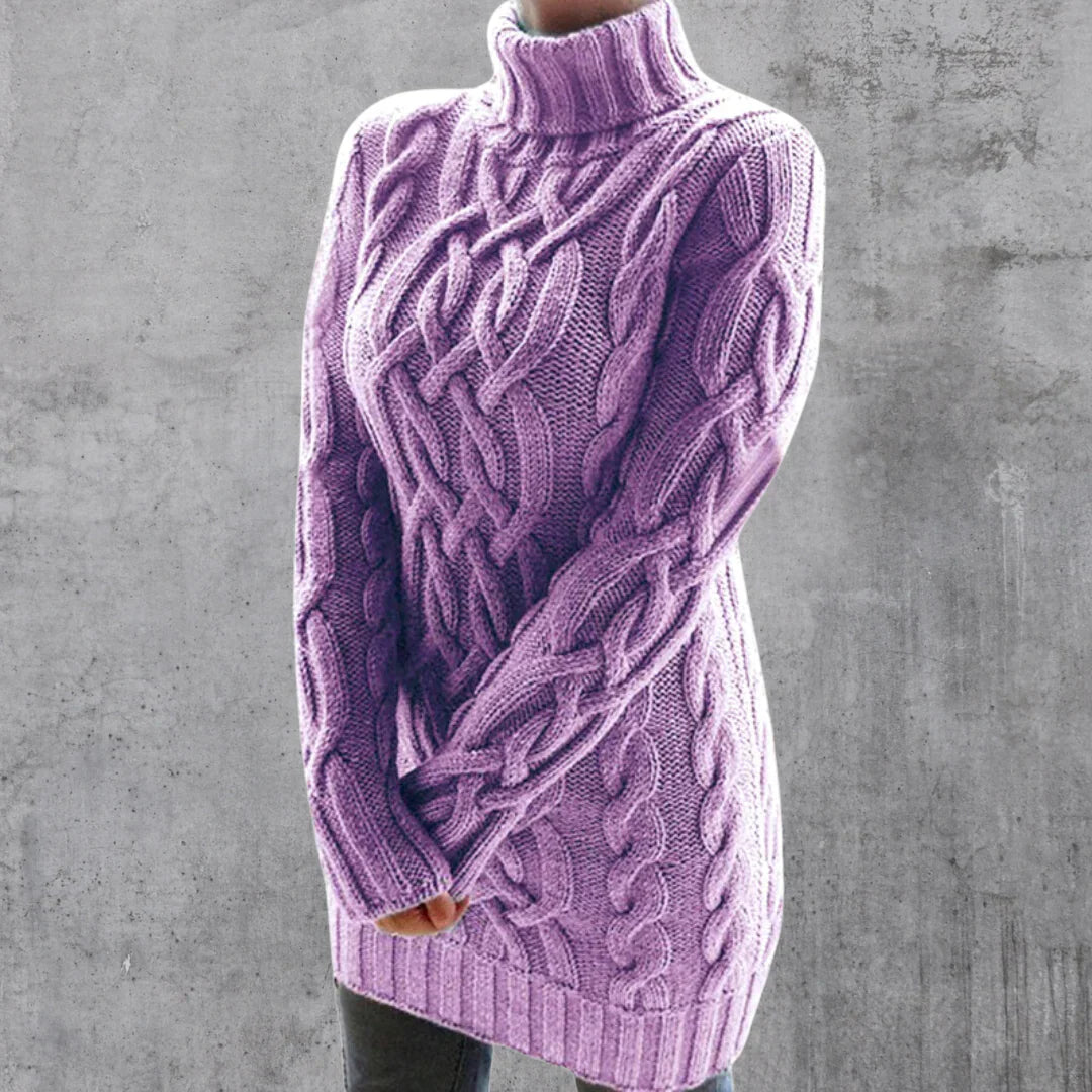 Levoire | Pull long élégant pour femmes Lilas