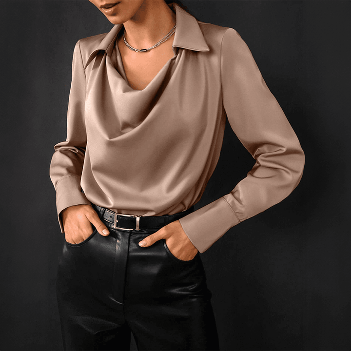 Levoire | V Décolleté Pull Long À Manches Longues Braun