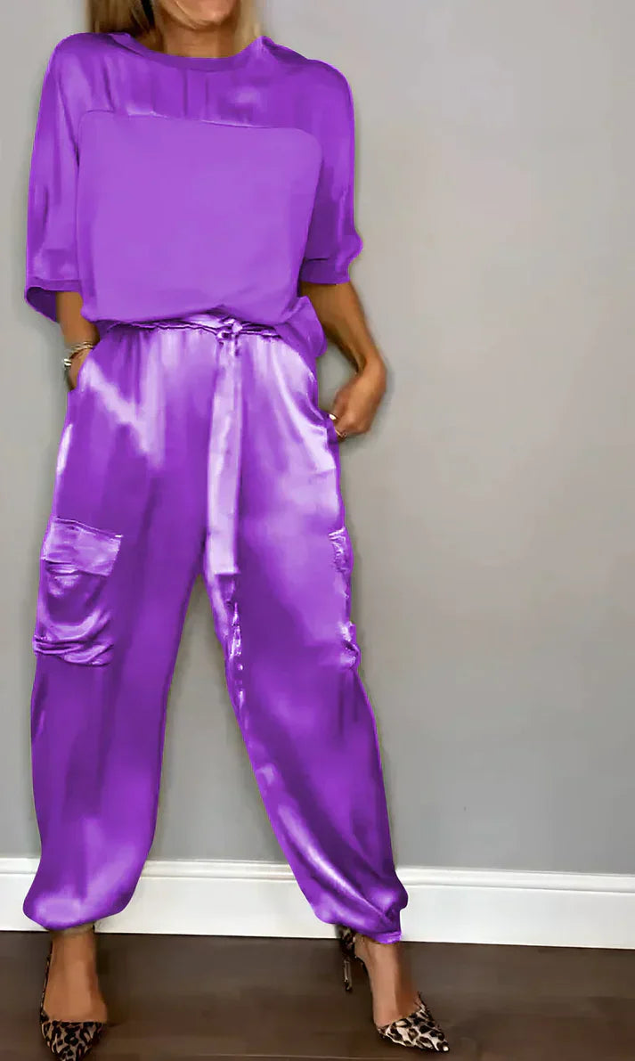 Levoire | Ensemble Deux Pièces Composé D'Un Haut Et D'Un Pantalon Lilas