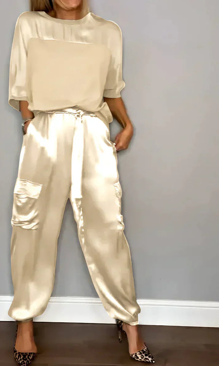 Levoire | Ensemble Deux Pièces Composé D'Un Haut Et D'Un Pantalon Abricot