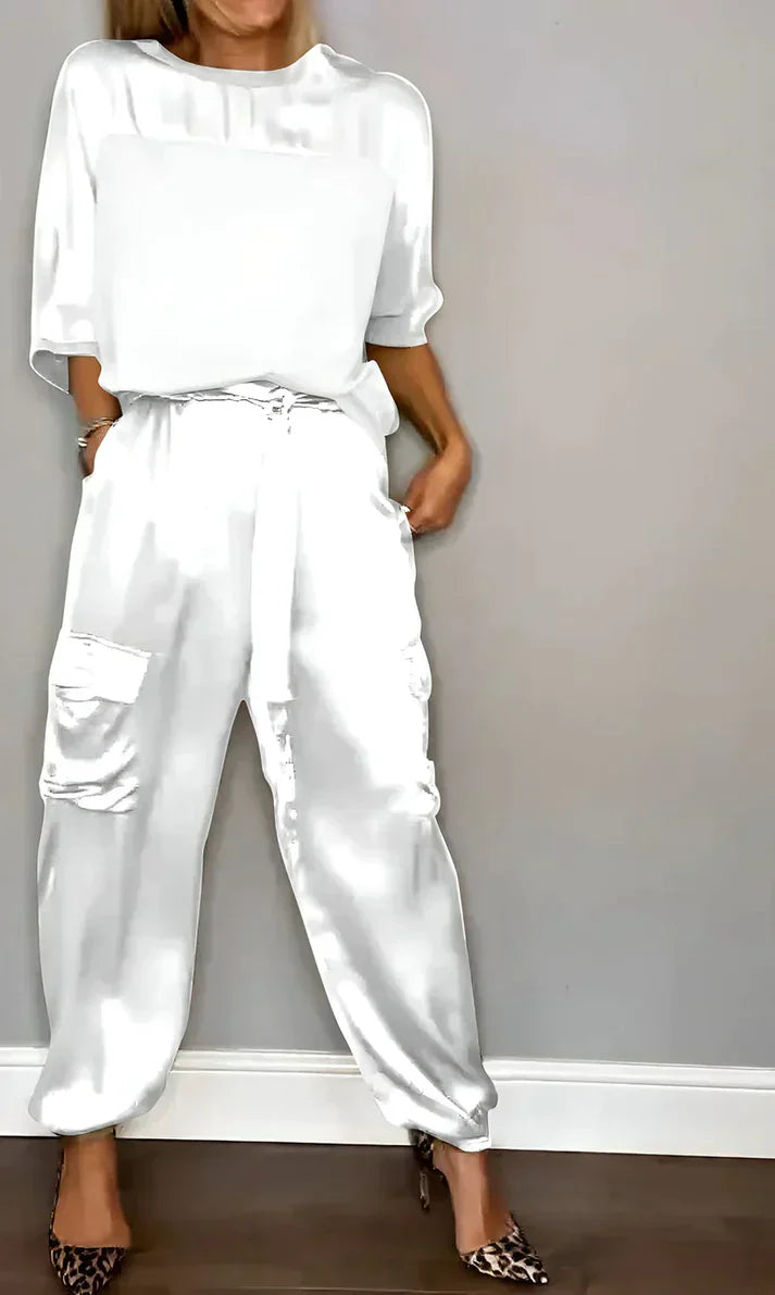 Levoire | Ensemble Deux Pièces Composé D'Un Haut Et D'Un Pantalon Blanc