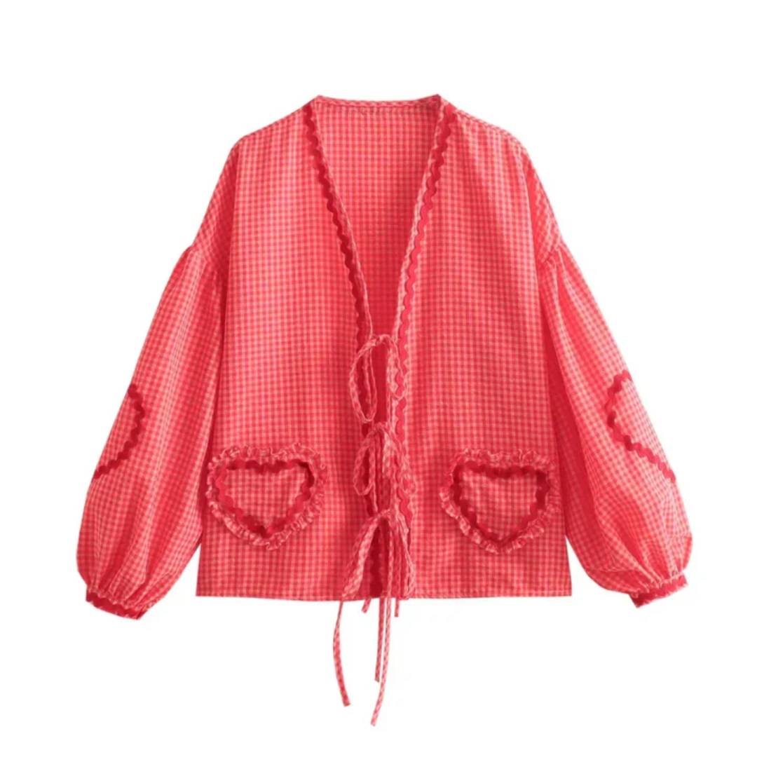 Levoire | Tops Élégants Brodés Rose rouge