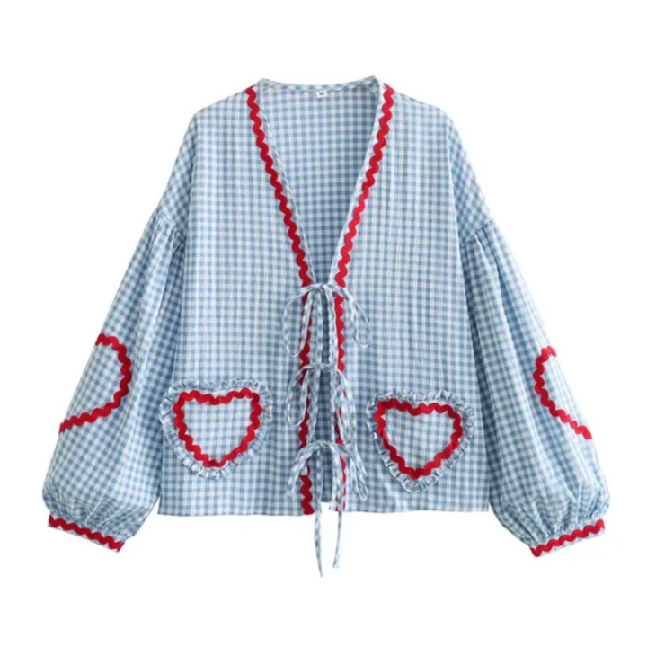 Levoire | Tops Élégants Brodés Bleu