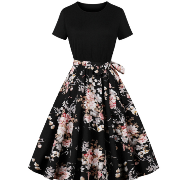Levoire | Femme robe vintage à pois Rose Blanc