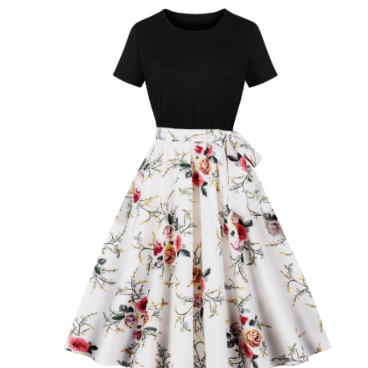 Levoire | Femme robe vintage à pois Blanc