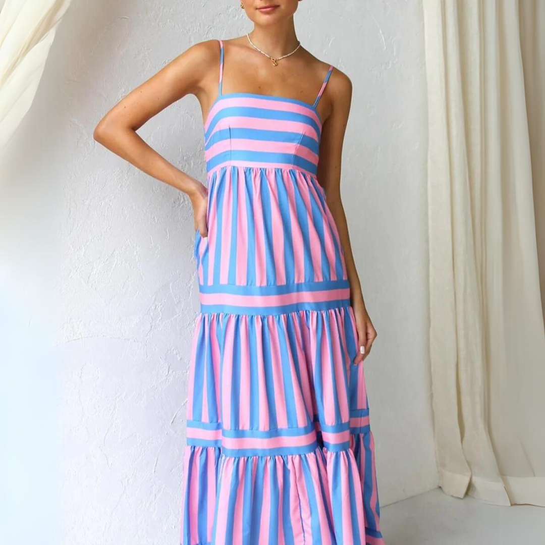 Levoire | Robe Maxi Rayée