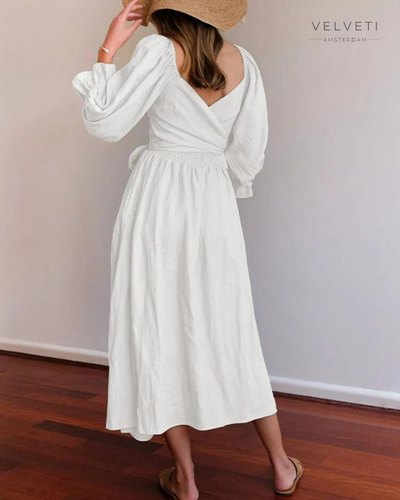Levoire | Robe Française Avec Des Manches Volantes